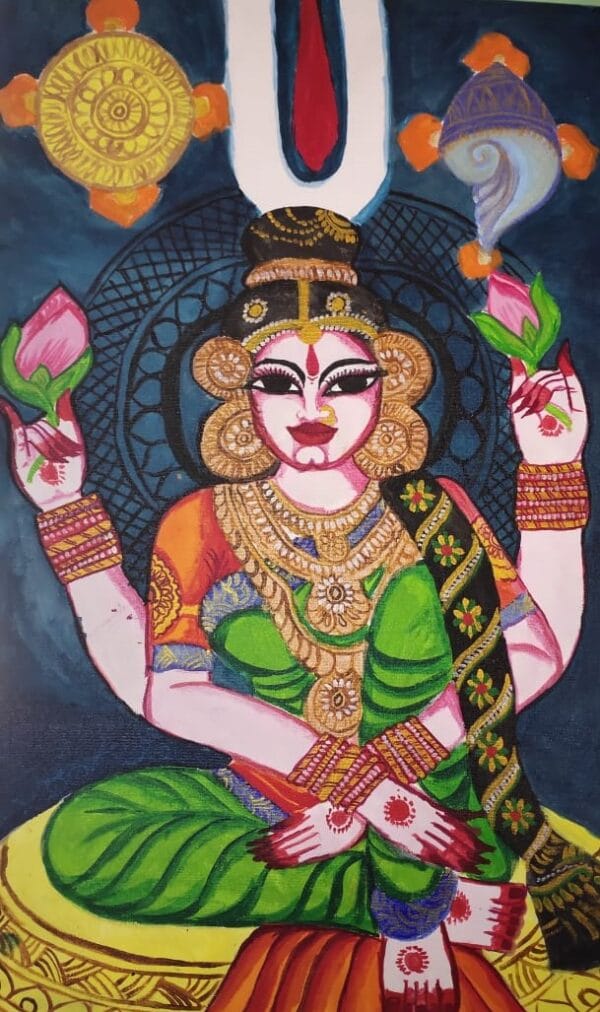 Mahalakshmi - Indian Art (18" x 30")