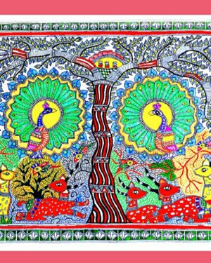 Elephant Art Madhubani painting Manoj Kumar 12