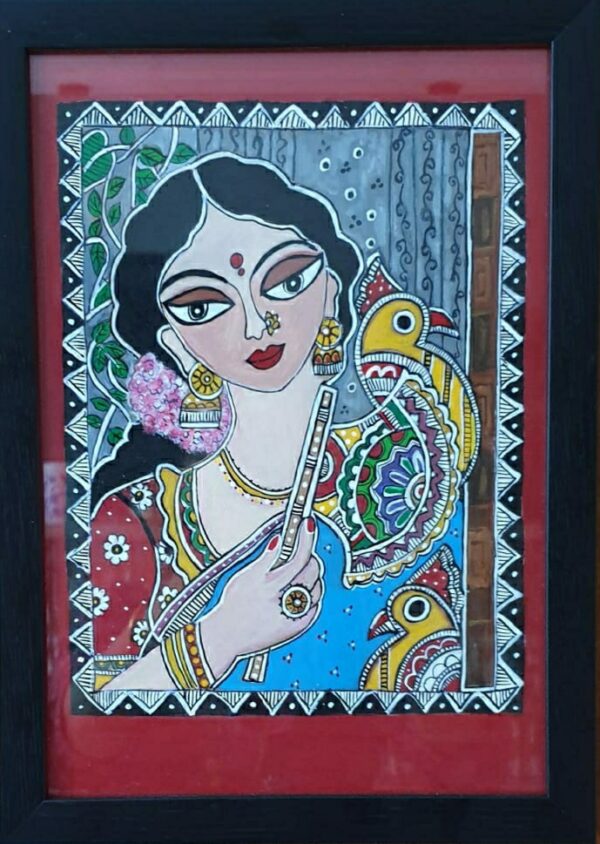 Madhubani Art Sundari (10"x12")