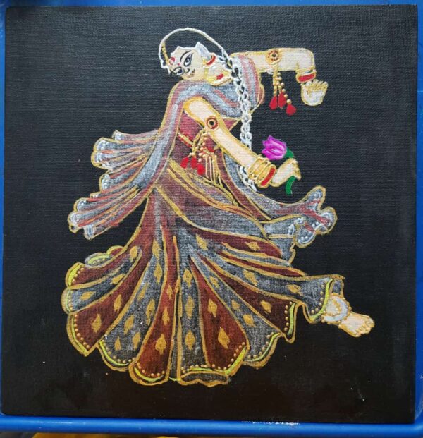 Dancing girl - Nirmal painting (10" x 10")