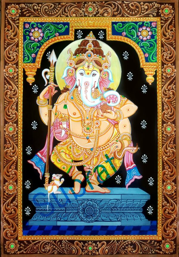 Sri Ganesh #2, Pattachitra Painting (12"x18")