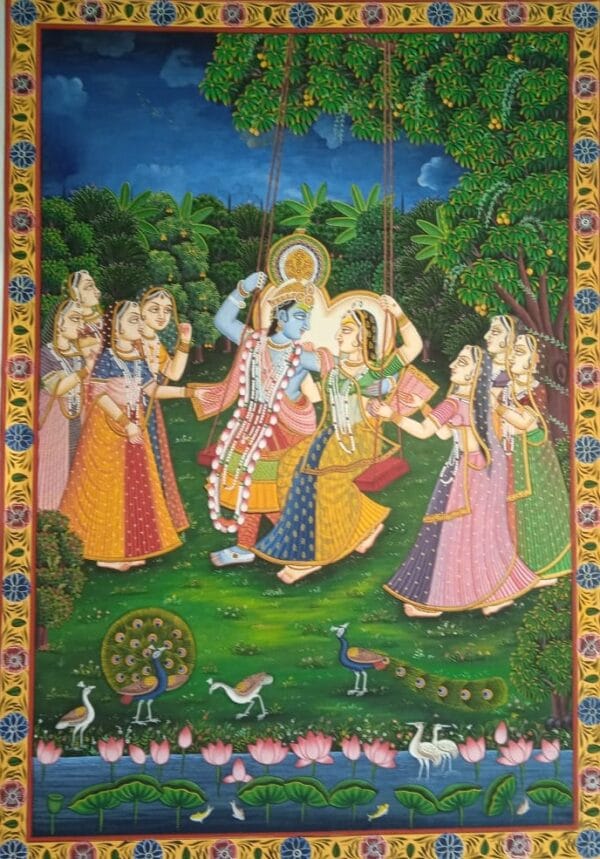 Krishna Raasleela - Pichhwai painting (24 x 36 inches)