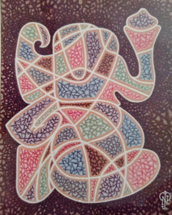 Shri Ganesh #6 - Sand painting (24" x 30")