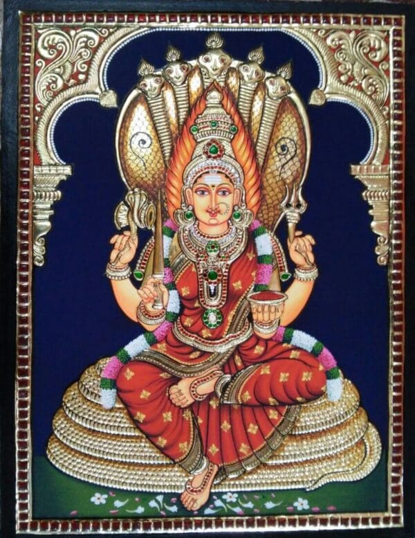 Mariamman - Tanjore painting (15" x 18")