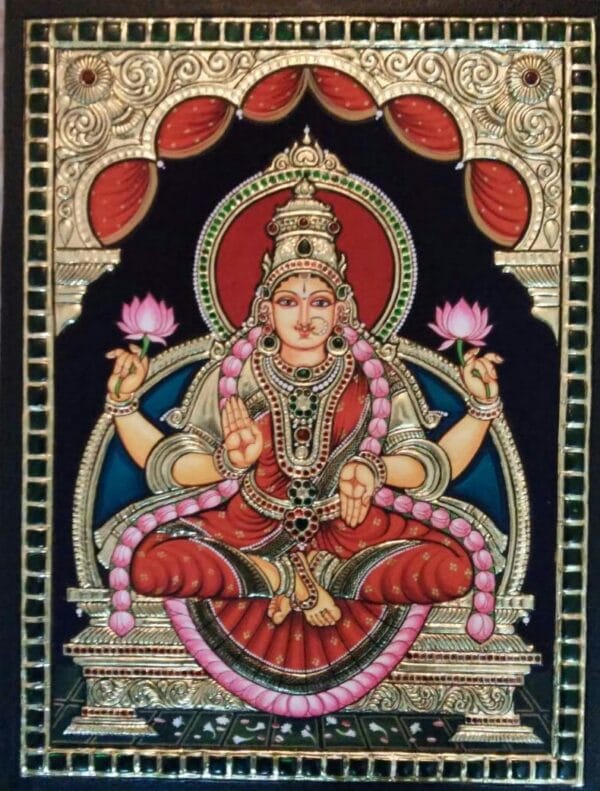 Lakshmi - Tanjore painting (15" x 18")