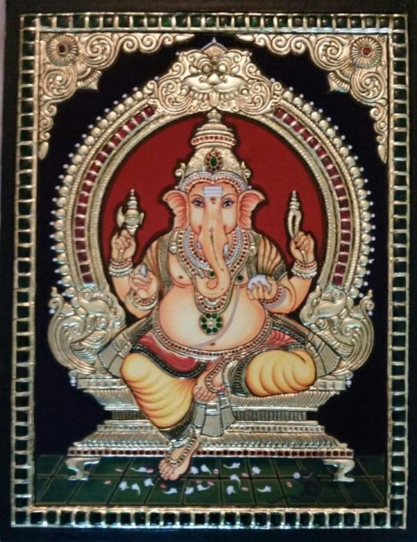 Ganesha - Tanjore painting (15" x 18")