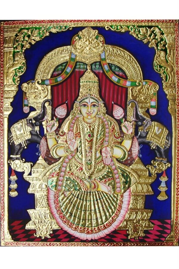 Gajalakshmi - Tanjore painting (24x18)