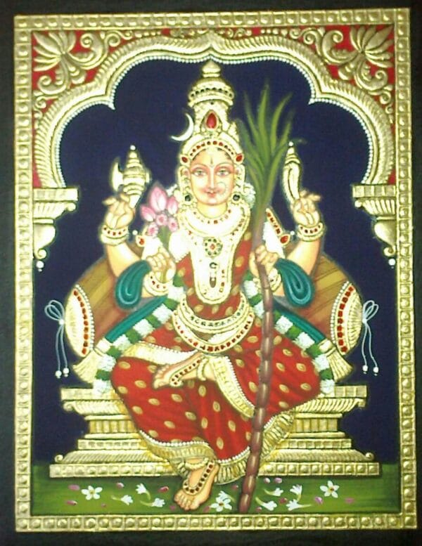 Rajarajeshwari - Tanjore painting (15" x 18")