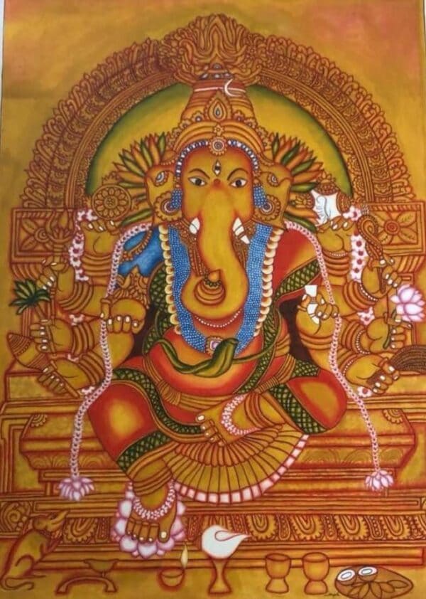 Ganapathi - Kerala Mural ( 6 x 4 feet)