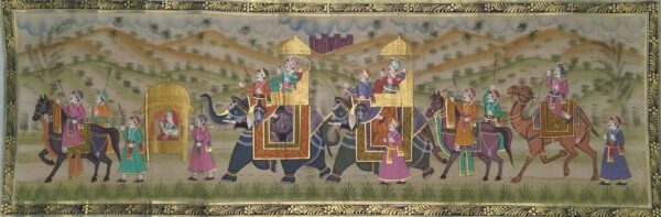 Rajasthani Royal Procession #3 (30" x 10")