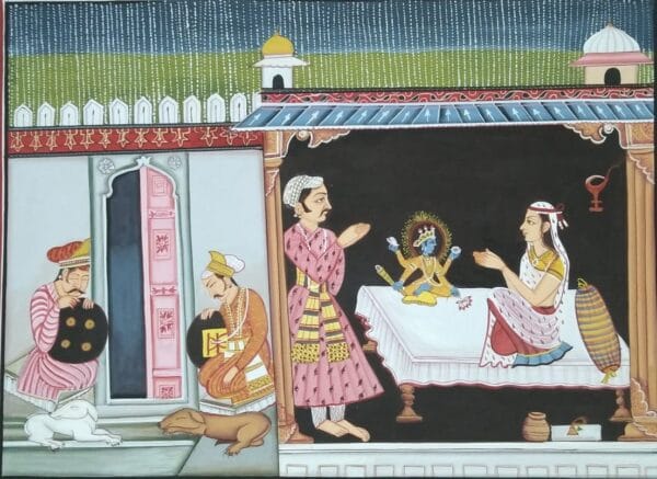 Prayer Offering - Rajasthani painting (12" x 9")