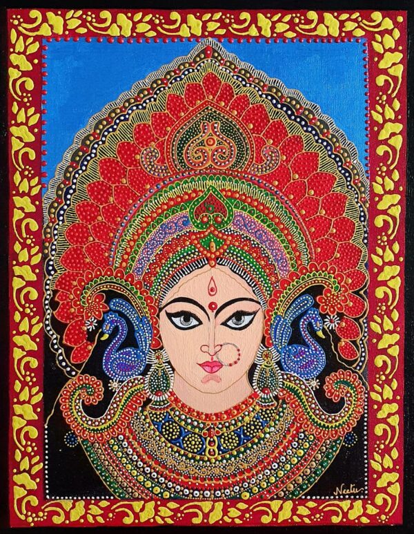 Maa Durga - Indian Art (16" x 20")