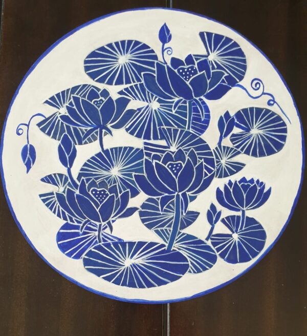 Dainty Day Lillies #1, Wooden Plate(10 inch)