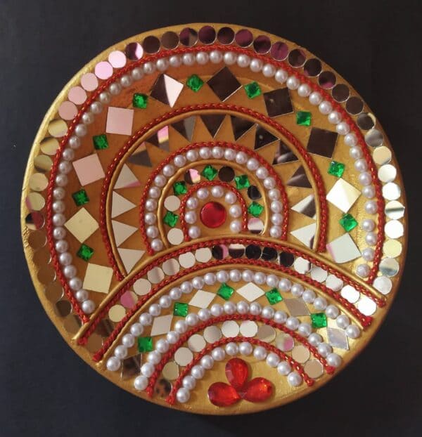 Wall Decor Plates #11 - Lippan art (8.5")