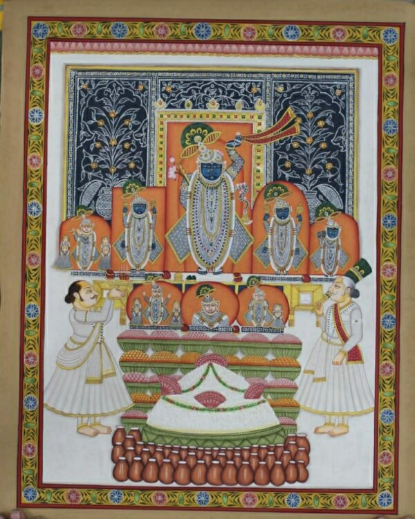 Annakut Puja - Pichhwai painting (18" x24")