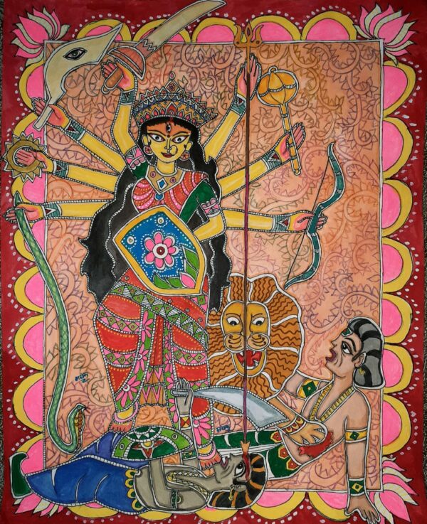 Jai Maa Chamunda - Indian Art (27.5" x 34.7")