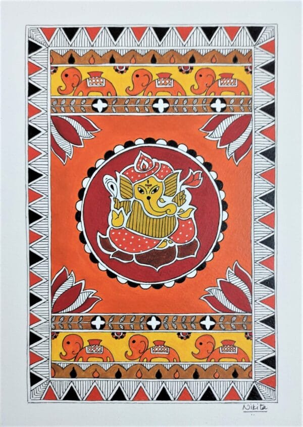 Ganesha Madhubani Art