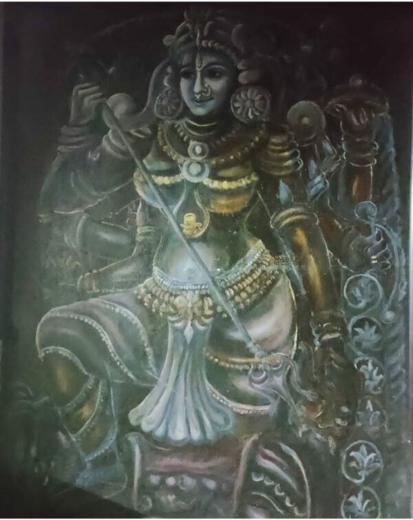 Mahishasura Mardhini - Indian Art (27" x 36")