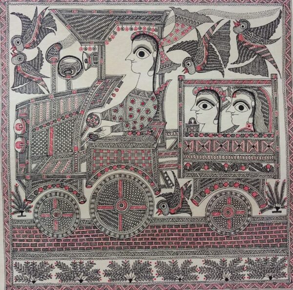 Madhubani painting - Chandra Bhushan - 25