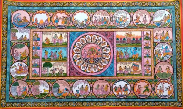 Ramayan - Pattachitra painting (36" x 24")