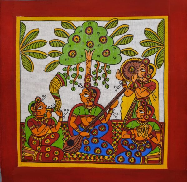 Mahila Sangeeth - Phad painting (8" x 8")