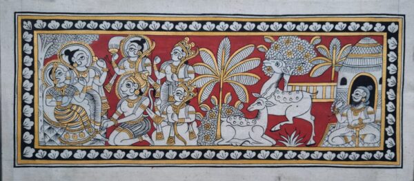 Ram Darbar - Phad painting (18" x 8")