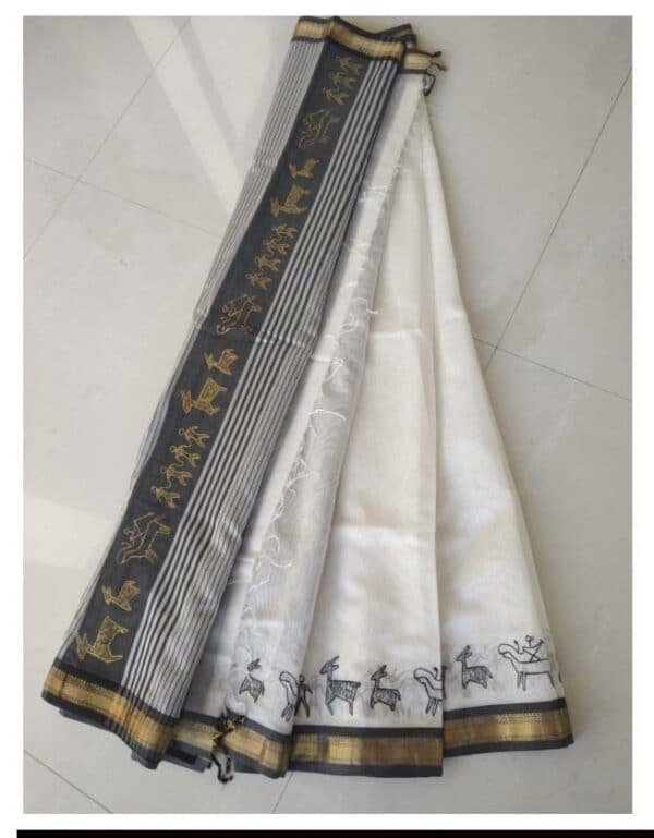 Maheshwari Saree (with blouse) #5 - Indian Art on Saree (5.5m + 80cm)