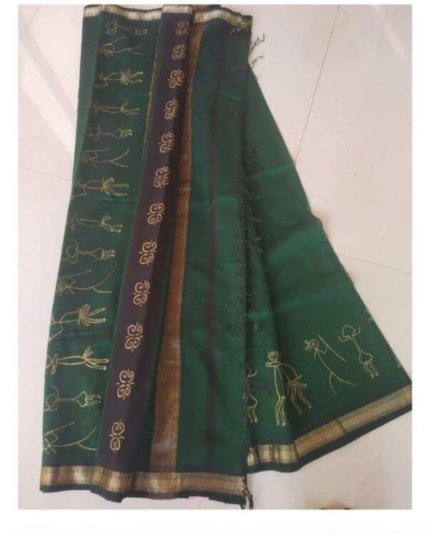 Maheshwari Saree (with blouse) #7 - Indian Art on Saree (5.5m + 80cm)