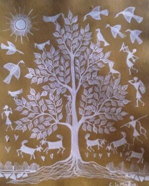 Warli painting - Chitya Laxman - 08