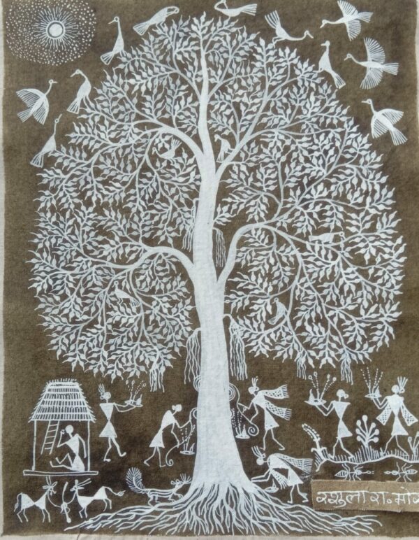 Warli painting Rasula Mor 01