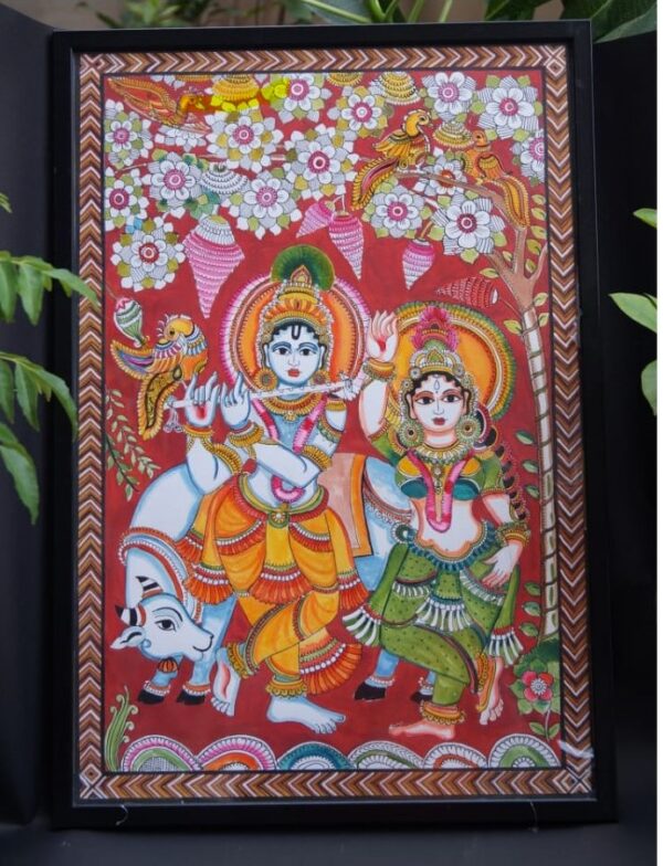 Radha Krishna kalamkari