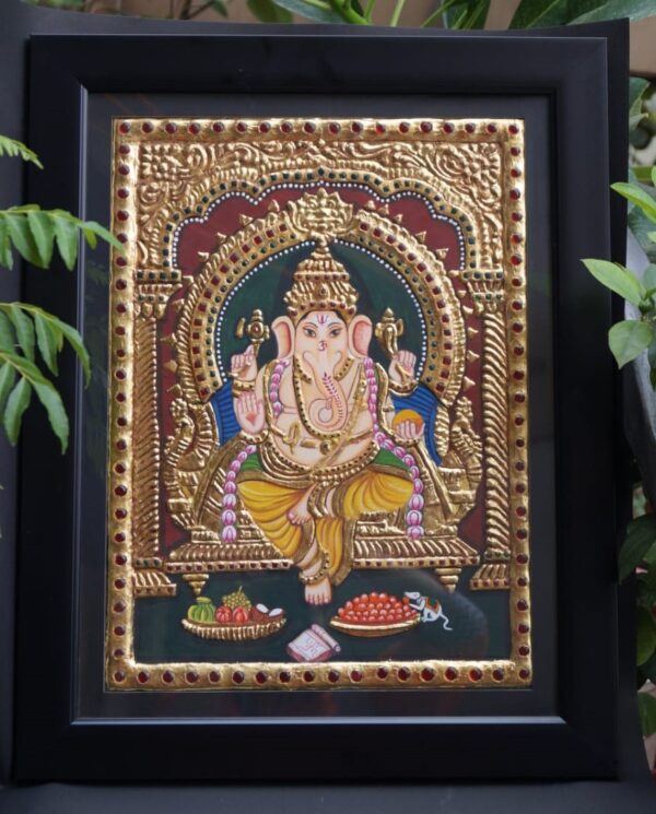 Ganesh in Tanjor painting