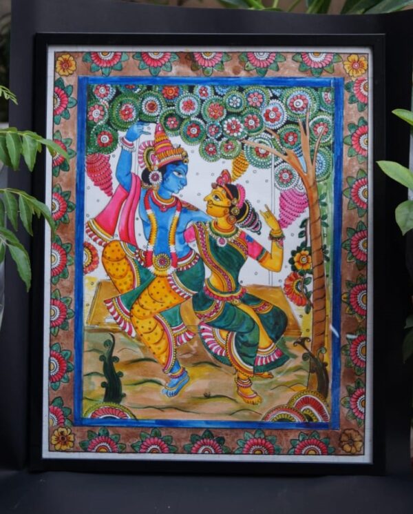 Radha Krishna kalamkari