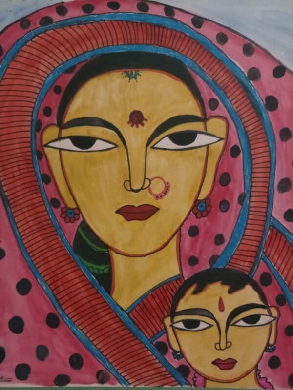 Maa - Indian Art (9" x 10")