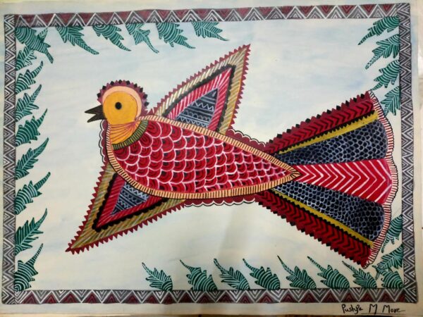 Bird - Madhubani painting (Size A4)