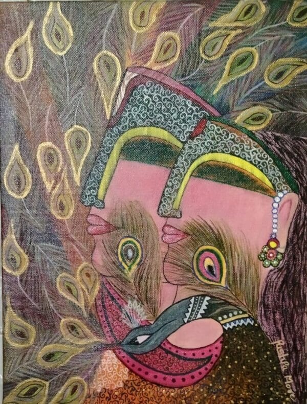 Radha Krishna #2 - Indian Art (10" x 13")