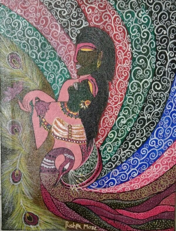 Radha Krishna #3 - Indian Art (10" x 13")