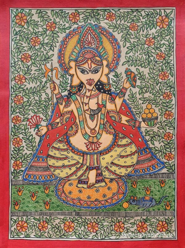 Ganesha - Madhubani painting (11" x15")