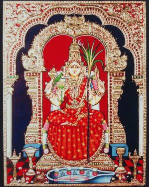 Kamatchi - Tanjore painting - Muthu Palani - 03