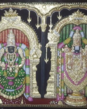 Balaji Padmavathi - Tanjore painting - Muthu Palani - 09