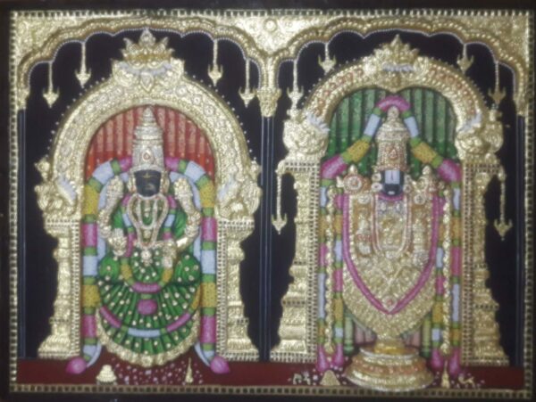 Balaji Padmavathi - Tanjore painting - Muthu Palani - 09