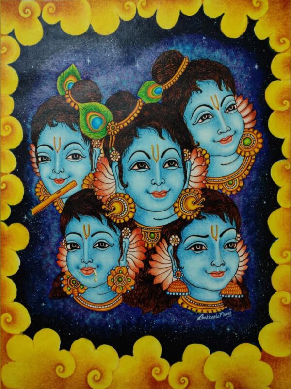 Anekananda - Kerala Mural (43 x 60 cms)