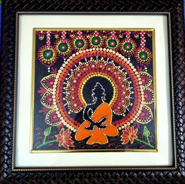 Buddha - Dot Mandala (12" x 12" including frame)