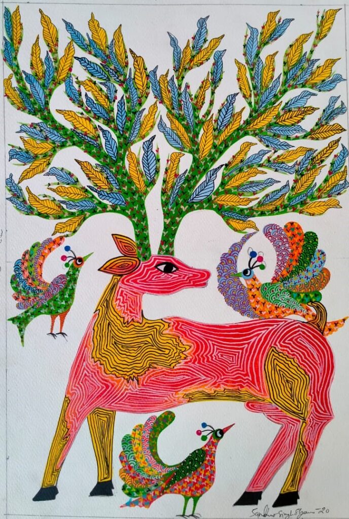 Gond Art - Artist Sambhaw Singh Shyam