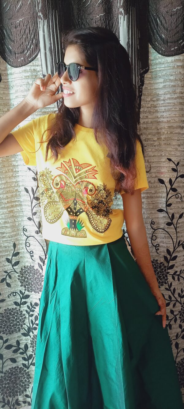 Madhubani Painted Peacock design Tshirt