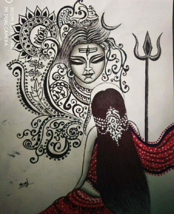 Shiva Parvathi - Indian Art [Not for Sale]