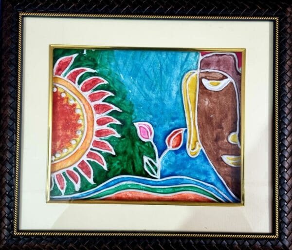 Buddha - Indian Art (15" x 13" including frame)