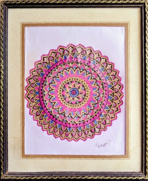 Flower Mandala - Mandala Art (Size A4)[Frame not included]