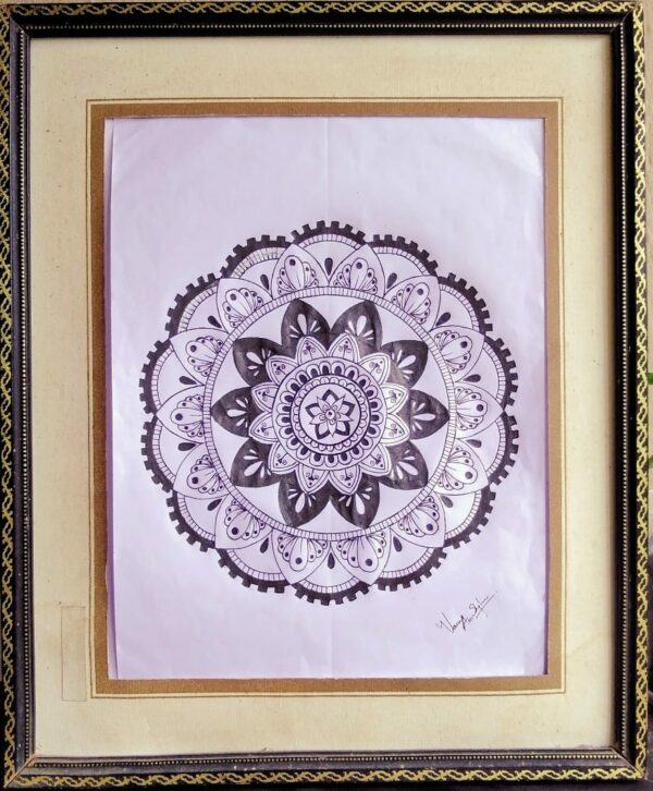 Flower Mandala #2 - Mandala Art (Size A4)[Frame not included]