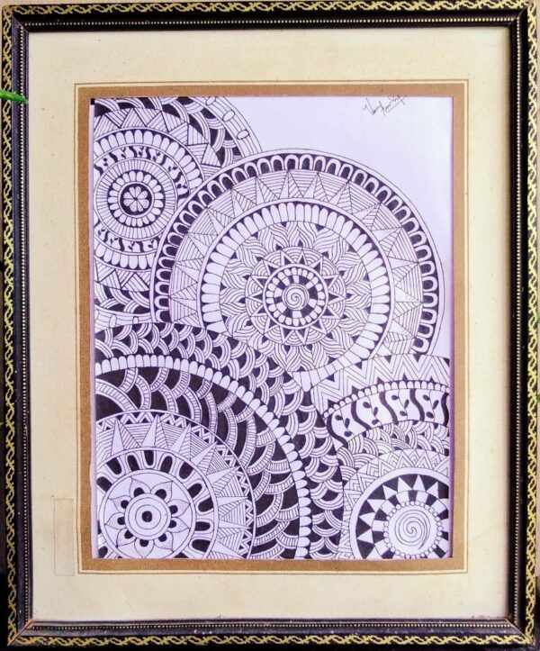 Mandala Art #1 (Size A4)[Frame not Included]